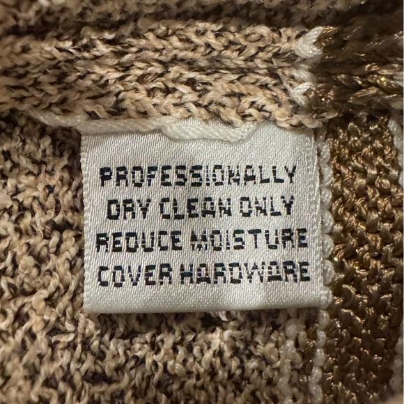 St. John Sport Metallic Striped Gold Knit Tank Too Size Small EUC - Picture 9 of 9